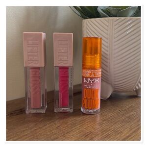 MAYBELLINE Lifter Gloss Duo & NYX Duck Plump Lip Gloss